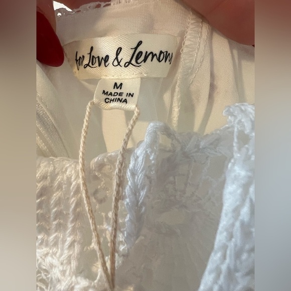 For Love and Lemons Mini Lace Dress in White NWT - Picture 7 of 8